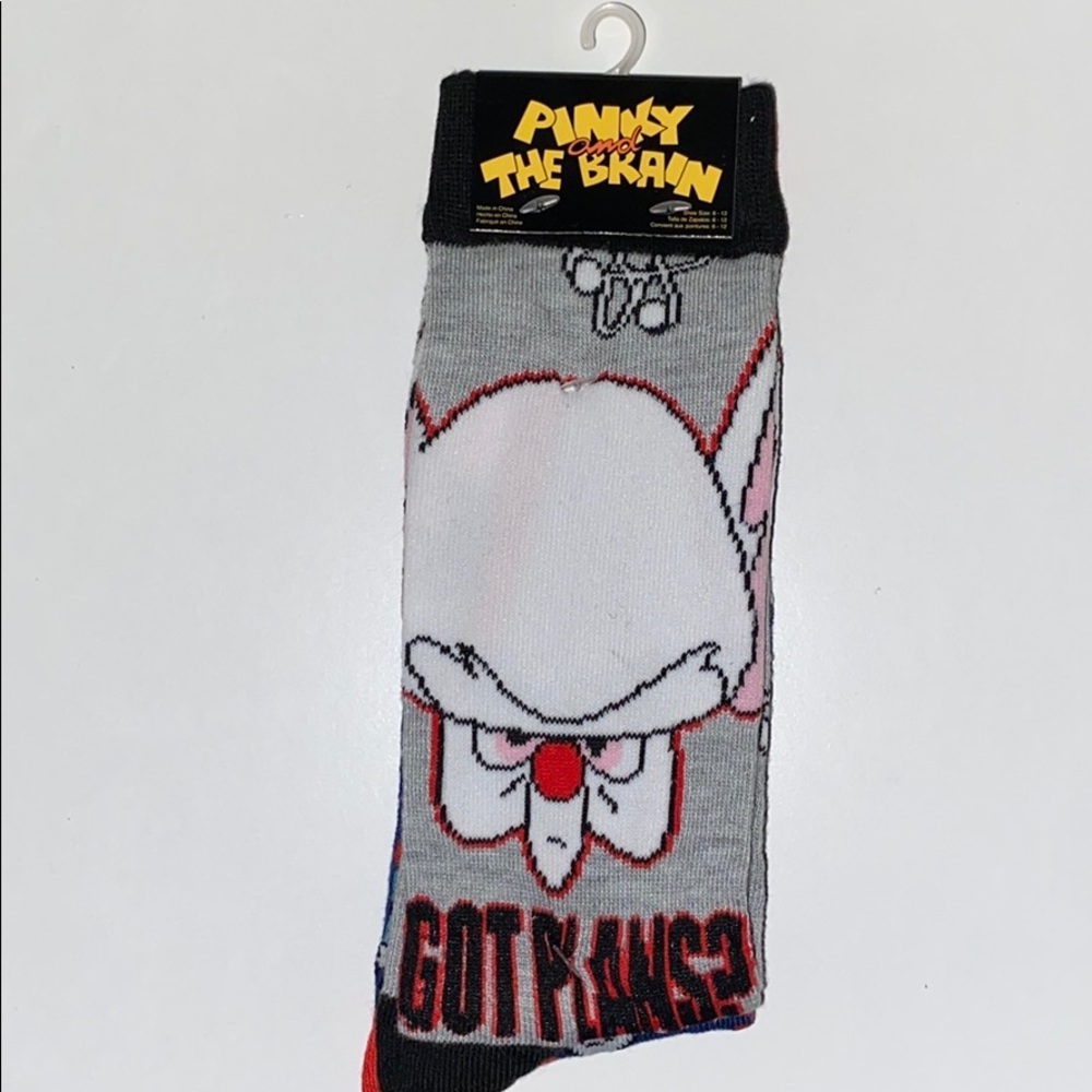 2 pair Pink & the Brain Socks